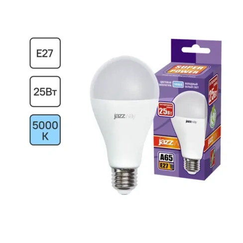 Лампочка светодиодная A65 25 Вт E27 5000 К нейтральный белый свет Без бренда PLED- SP A65 25w 5000K E27 230/50