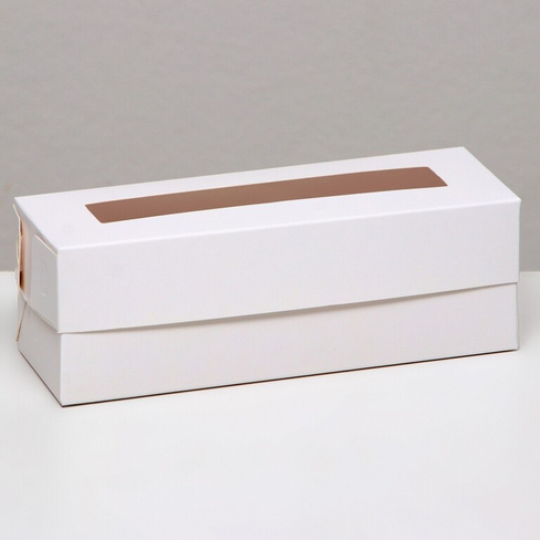 Коробка для макарун, с ложементом, белая 16,5 х 5,5 х 5,5 см UPAK LAND