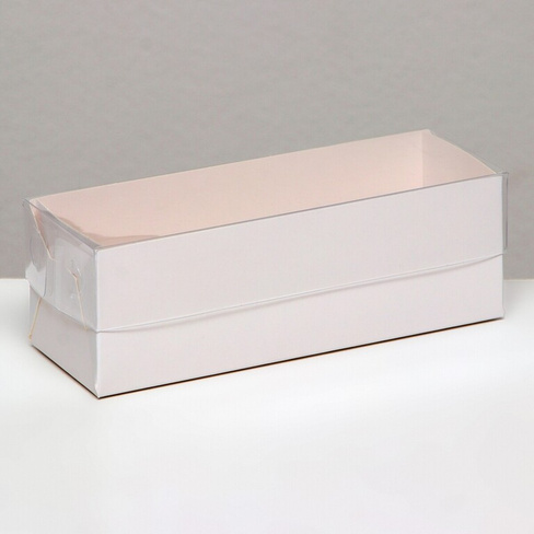 Коробка для макарун, с ложементом, белая 16,5 х 5,5 х 5,5 см UPAK LAND