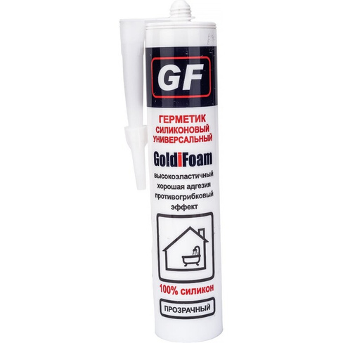 Универсальный силиконовый герметик GoldiFoam GFsilun_transp