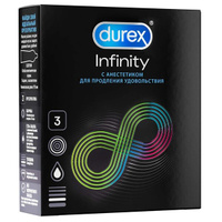 Презервативы гладкие с анестетиком Infinity Durex/Дюрекс 3шт Рекитт Бенкизер Хелскэар (ЮК) Лтд