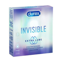 Презервативы из натурального латекса Extra Lube Invisible Durex/Дюрекс 3шт Рекитт Бенкизер Хелскэар (ЮК) Лтд