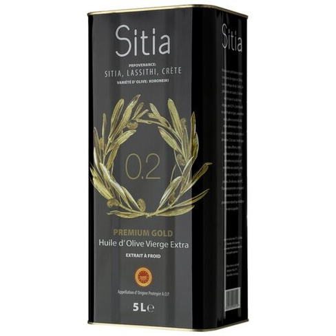 Масло оливковое Sitia Extra Virgin 0,2%, жестяная банка, 5 л SITIA