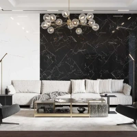 Керамогранит Onlygres Marble MOG601 60x120 см 2.16 м² полированный цвет черный Без бренда