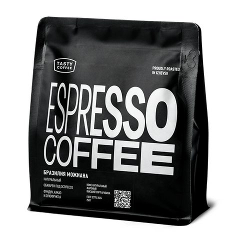 Кофе для эспрессо Бразилия Можиана Tasty Coffee, средний помол, 250 г