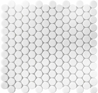 Стеклянная мозаика Vidrepur Antislip Circle № 100 Antid. 30,6x31,4 см