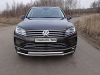 Защита передняя нижняя 60,3/60,3 мм TCC сталь VW Touareg 2010-2014