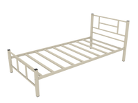 Кровать односпальная из металла для спальни - КАДИС бежевая лофт Регион-Металл