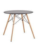 Стол Eames DSW D80 черный Stool Group EAMES DSW D80 черный, столешница МДФ, ножки массив бука