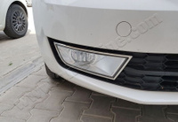 Окантовка противотуманок Omsa 2 шт, сталь Skoda Octavia A7 2013-2016