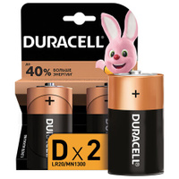 Батарейки DURACELL Basic D LR20 13А алкалиновые Комплект 2 шт. в блистере MN 1300D LR20