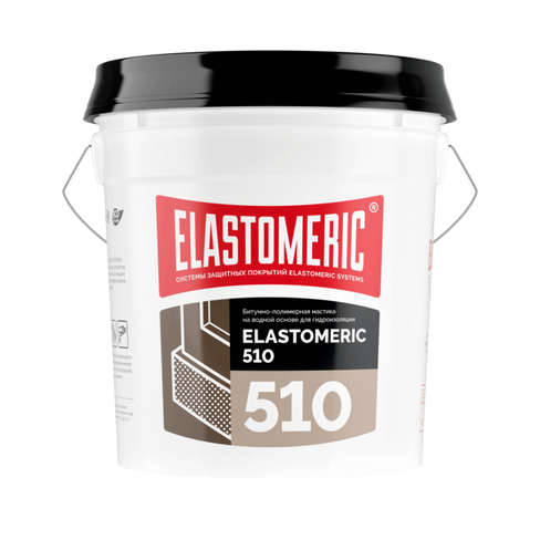 Битумно-полимерная мастика Elastomeric 510 (17кг, черная)