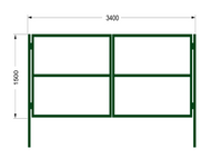 Ворота каркас 1,5*3,4м/ППК зеленый RAL6005 Россия