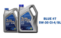 Масло моторное S-OIL 7 BLUE #7 CI-4/SL 5W30 синтетика в налив