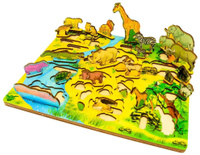 3D Развивающая доска Нескучные игры "Водопой на Лимпопо" (Африка) 37х1х31 арт.7990 /25