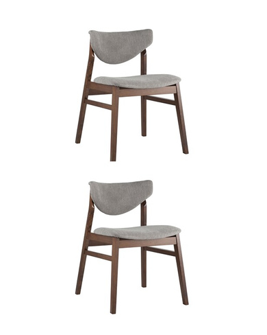 Стул RAGNAR серый 2 шт. Комплект из двух стульев Stool Group Ragnar мягкое тканевое серое сиденье деревянный каркас из м