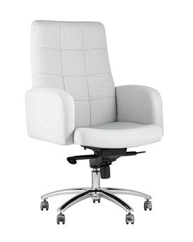 Кресло руководителя Лансет микровелюр светло-серый Компьютерное кресло Stoo