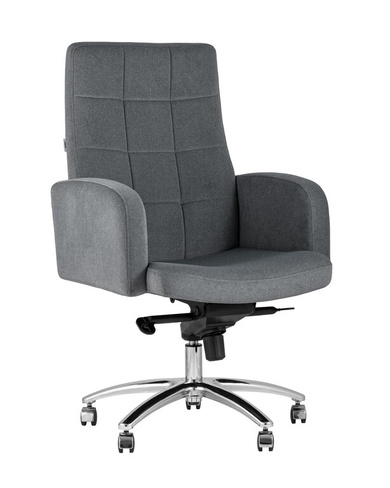 Кресло руководителя Лансет микровелюр темно-серый Компьютерное кресло Stool