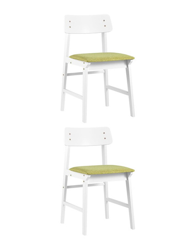 Стул ODEN WHITE оливковый 2 шт. Комплект из двух стульев Stool Group ODEN WHITE оливковый мягкое сиденье из ткани