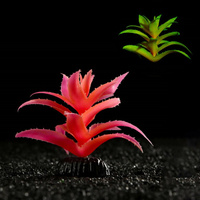 Растение искусственное аквариумное, светящееся, 10 см, красное Пижон Аква