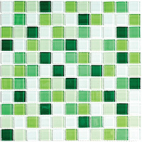 Стеклянная мозаика Jump Green №4 300мм x 300мм (В наличии в Новосибирске)