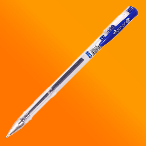 Ручка гелевая 0.5 мм прозрачный корпус