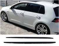 Накладки на пороги Black Omsa 4 шт, пластик Volkswagen Golf 7 2012+