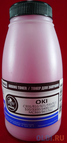 Тонер OKI C301/310/321/330/511/530/3300/3400/3450, MC360/362/562 Magenta (фл. 50г) B&W Premium Tomoegawa фас.Россия