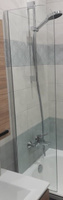 Шторка на ванну Oporto Shower 804-2 30x140 стационарная прозрачное стекло (804-2/30)