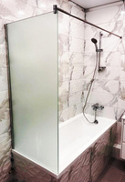 Шторка на торец ванны Oporto Shower 804TM 70x140 стационарная матовое стекло (804ТM/70)