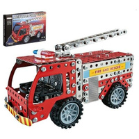 Конструктор металлический Пожарная машина Rescue Fire Truck, 292 детали, 31х20х4 см Play Smart