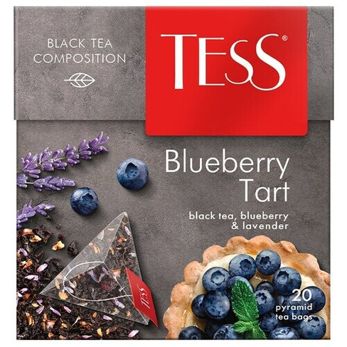 Чай черный Tess Blueberry Tart в пирамидках, 20 пак.