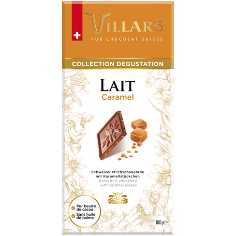 Шоколад Villars Lait Caramel молочный, 100 г