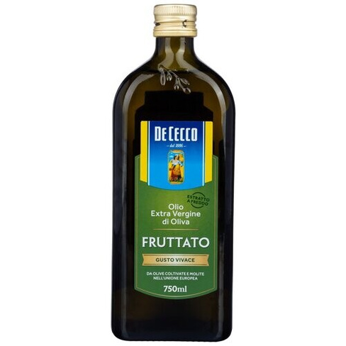 Масло оливковое De Cecco нерафинированное Fruttato, 0.75 кг, 0.75 л
