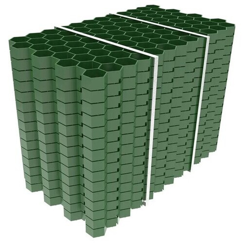 Решетка газонная пластиковая Gidrolica Eco Standart, зеленая, 15 штук, класс С250