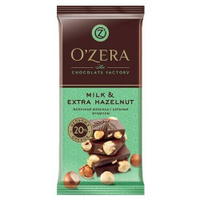 Шоколад O'Zera Milk and Extra Hazelnut молочный, 90 г