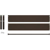Бордюр Благо Бордюр для удлинения грядок оцинкованный, с полимерным покрытием, 1 х 0.7 х 0.16 м, коричневый
