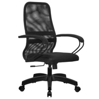 Кресло офисное SU-C-8 черный экокожа/ткань
