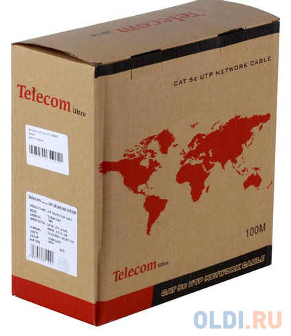 Кабель "Telecom Ultra" UTP 4 пары кат.5е (бухта 100м) p/n:TUS44148E