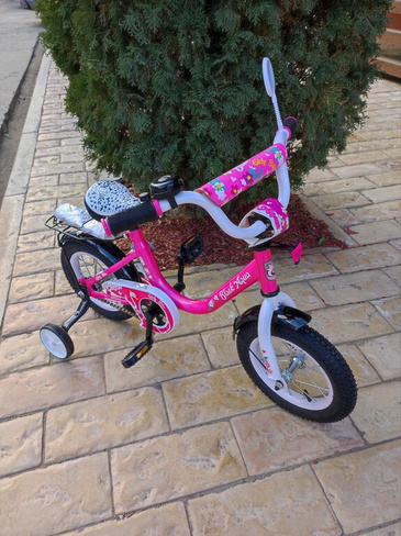 Детский велосипед от 2 лет 12 дюймов Black aqua 1203, розовый