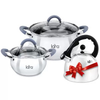 Набор Посуды Lara bell lr02-103 (кастр. 2.7л + 4,7л + чайник 2,5л )