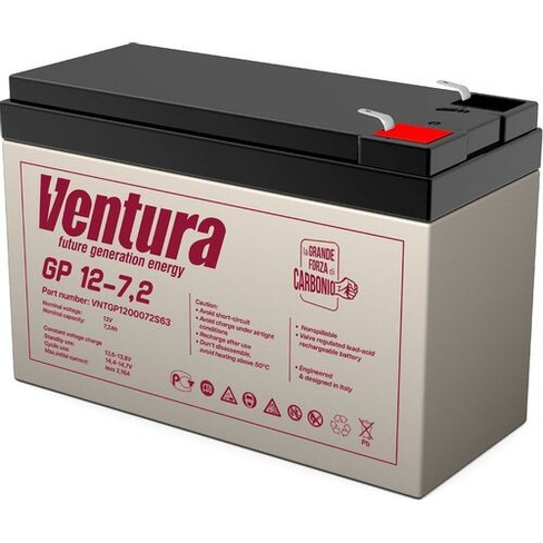 Аккумуляторная батарея для ИБП VENTURA GP 12-7,2 12В, 7.2Ач [vntgp1200072s63]