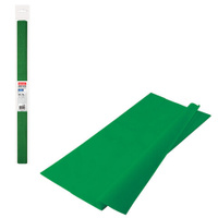 Бумага гофрированная/креповая 32 г/м2 50х250 см темно-зеленая в рулоне BRAUBERG 126537