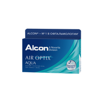 Контактные линзы Alcon Air Optix Aqua ежемесячные, 3 линзы