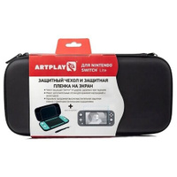 Artplays Чехол и защитная плёнка для консоли Nintendo Switch Lite (NSL-B03), черный, 1 шт.