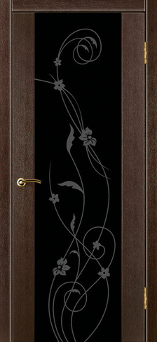 Дверь межкомнатная ПВХ, Стиль 1 Орхидея цвет: венге
