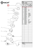 Щиток кольцевой C0007S807 для соковыжималки т.м. Macap серии P