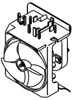 Вентилятор в сборе 54127058 для печи микроволновой т.м. Menumaster серии RCS модели RCS511TS