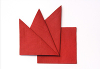 Салфетки бумажные Resto 330х330мм красные (300шт)