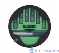 D.BOR Набор бит из 7 шт: Ph 1-2-3; Sl. 4,5-5,5-6,5; магнитный держатель 60 мм